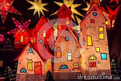 Christmas small houses Stock Photo