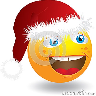 Christmas Smiley Face Vector Illustration