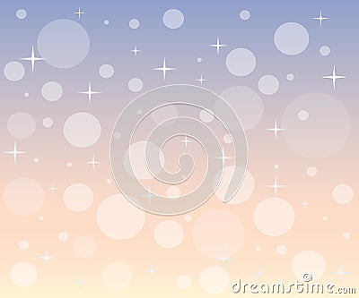 Christmas snowfall at dawn Vector Illustration