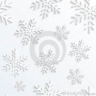 Christmas Snowflake Background Vector Illustration