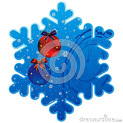 Christmas snowflake frame Vector Illustration