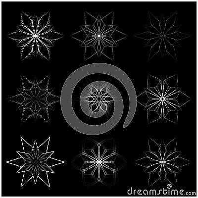 Christmas snowflake, frozen flake silhouette icon, symbol, design Vector Illustration