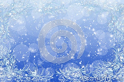 Christmas snowflakes light background. Raster version Stock Photo