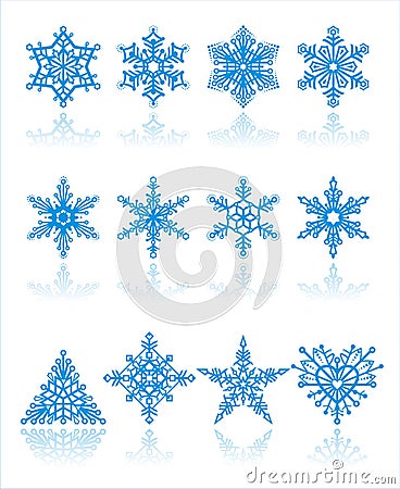 Christmas snowflakes vector Vector Illustration