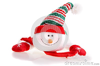 Christmas snowman isolated on a white background Stock Photo