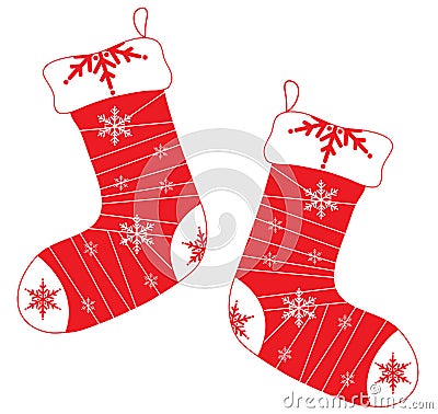 Christmas socks Vector Illustration