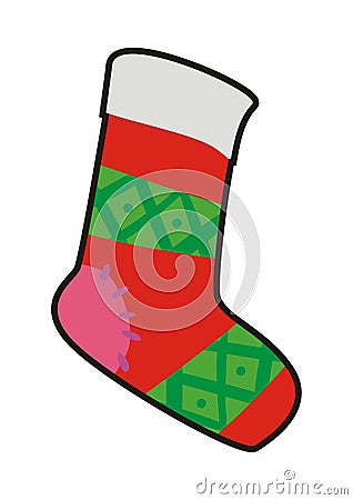 Christmas socks Cartoon Illustration