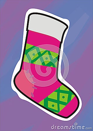 Christmas socks Cartoon Illustration