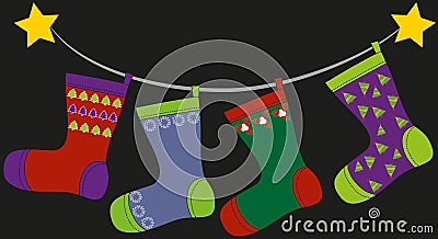 Christmas socks Stock Photo