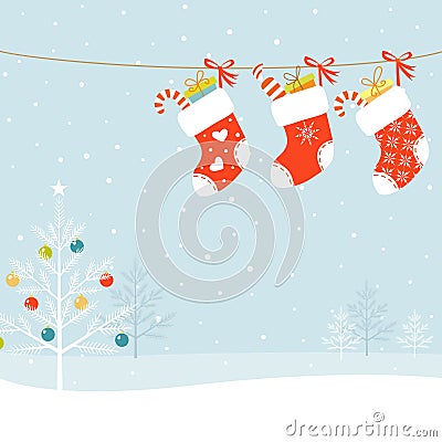 Christmas socks Vector Illustration