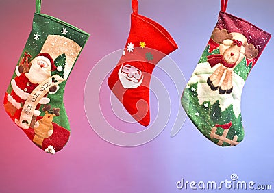 Christmas socks Stock Photo