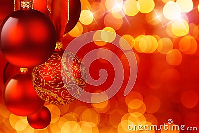 Christmas spheres Stock Photo