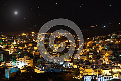 Christmas star above Bethlehem, Palestine, Israel Stock Photo