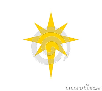 Christmas star of Bethlehem symbol Vector Illustration