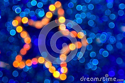 Christmas star boke abstract background Stock Photo