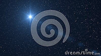 Christmas star of the Nativity of Bethlehem, Nativity of Jesus Christ. Background of the beautiful dark blue starry sky and bright Stock Photo