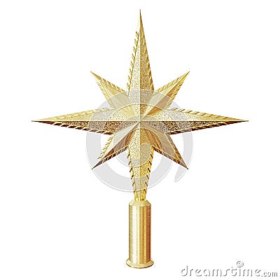 Christmas star tree topper Stock Photo