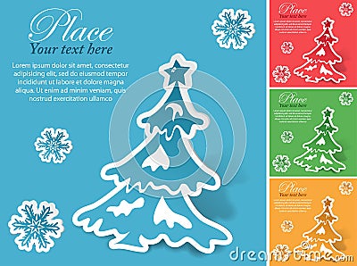 Christmas sticker Vector Illustration