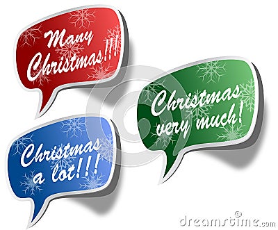 Christmas stickers Stock Photo