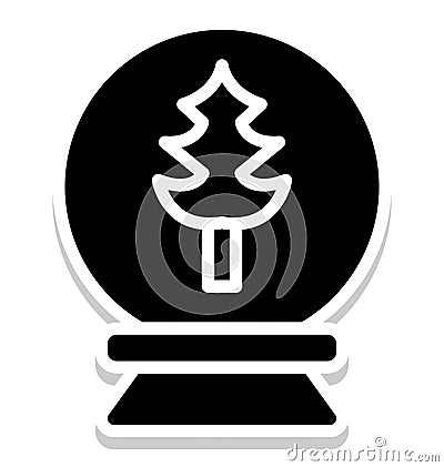 Bauble Isolated Vector Icon that can be eas Bauble Isolated Vector Icon that can be easily modifily modified or edit in any style Vector Illustration