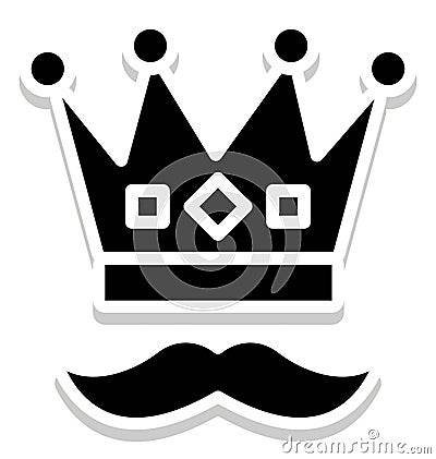 Crown Isolated Vector Icon that can be easily modified or edit in any style Crown Isolated Vector Icon that can be easily modifie Vector Illustration