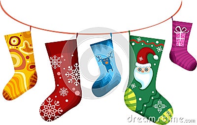 Christmas stocking Vector Illustration