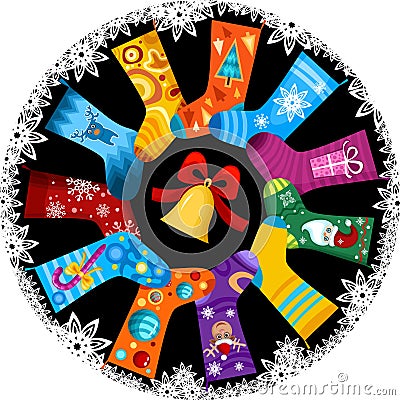 Christmas stocking Vector Illustration