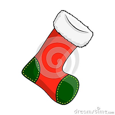 Christmas stocking sock vector symbol icon design Vector Illustration