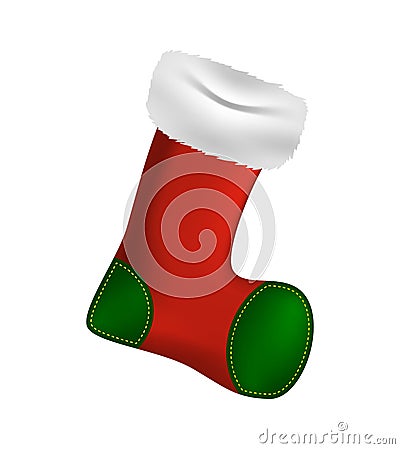 Christmas stocking sock vector symbol icon design Vector Illustration