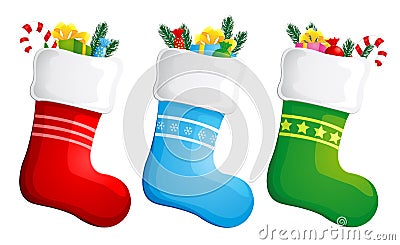 Christmas stockings Vector Illustration