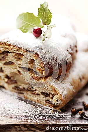 Christmas stollen Stock Photo