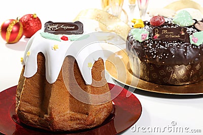 Christmas sweet pandoro Stock Photo