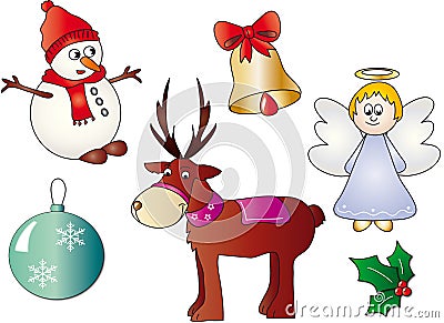 Christmas symbols Stock Photo