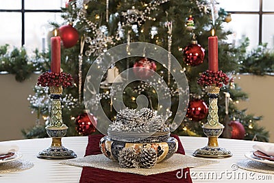 Christmas Table Stock Photo