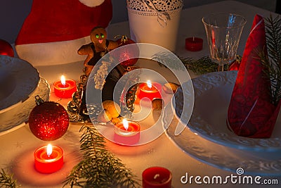 Christmas table deko Stock Photo