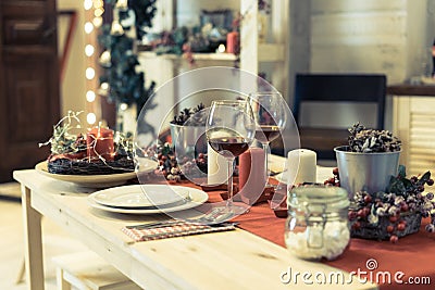 Christmas table Stock Photo