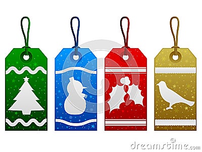 Christmas Tags Vector Illustration
