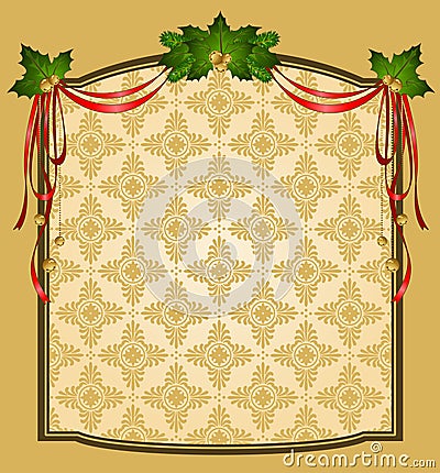Christmas tapestry background. Vector Illustration
