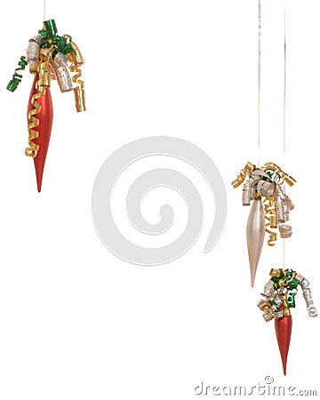 Christmas Teardrop Border Stock Photo