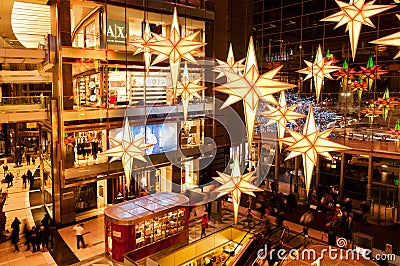 Christmas time at Columbus Circle in New York Editorial Stock Photo