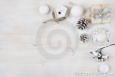 Christmas time decoration concept. Winter holidays background Stock Photo