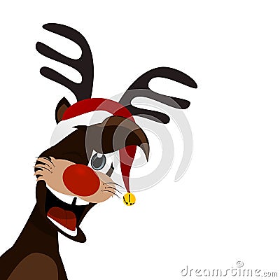 Christmas time with Rudolf the red nose reindeer Stock Photo