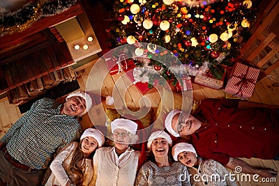 Christmas time spent with family Stock Photo