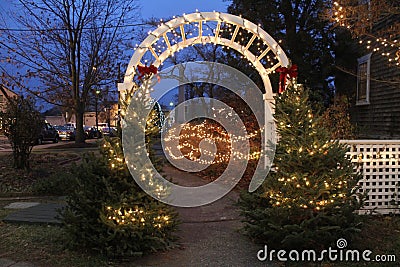 Christmas Time in Wickford, Rhode Island Editorial Stock Photo