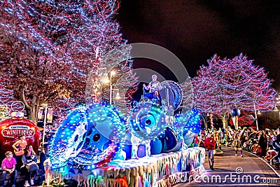 Christmas time winterfest celebration at carowinds amusement park in carolinas Editorial Stock Photo