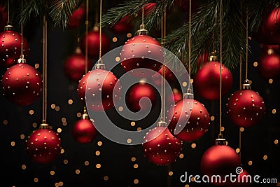 Christmas toys and elements. Festive background Stock Photo