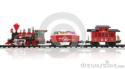 Christmas Train Stock Photo