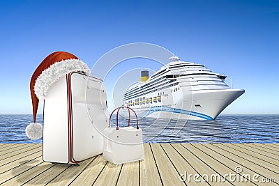 Christmas travel cruise ship Stock Photo