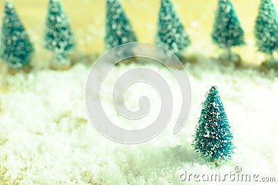 Holidays, Christmas tree, snow Stock Photo