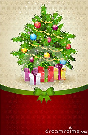 Christmas tree banner Stock Photo